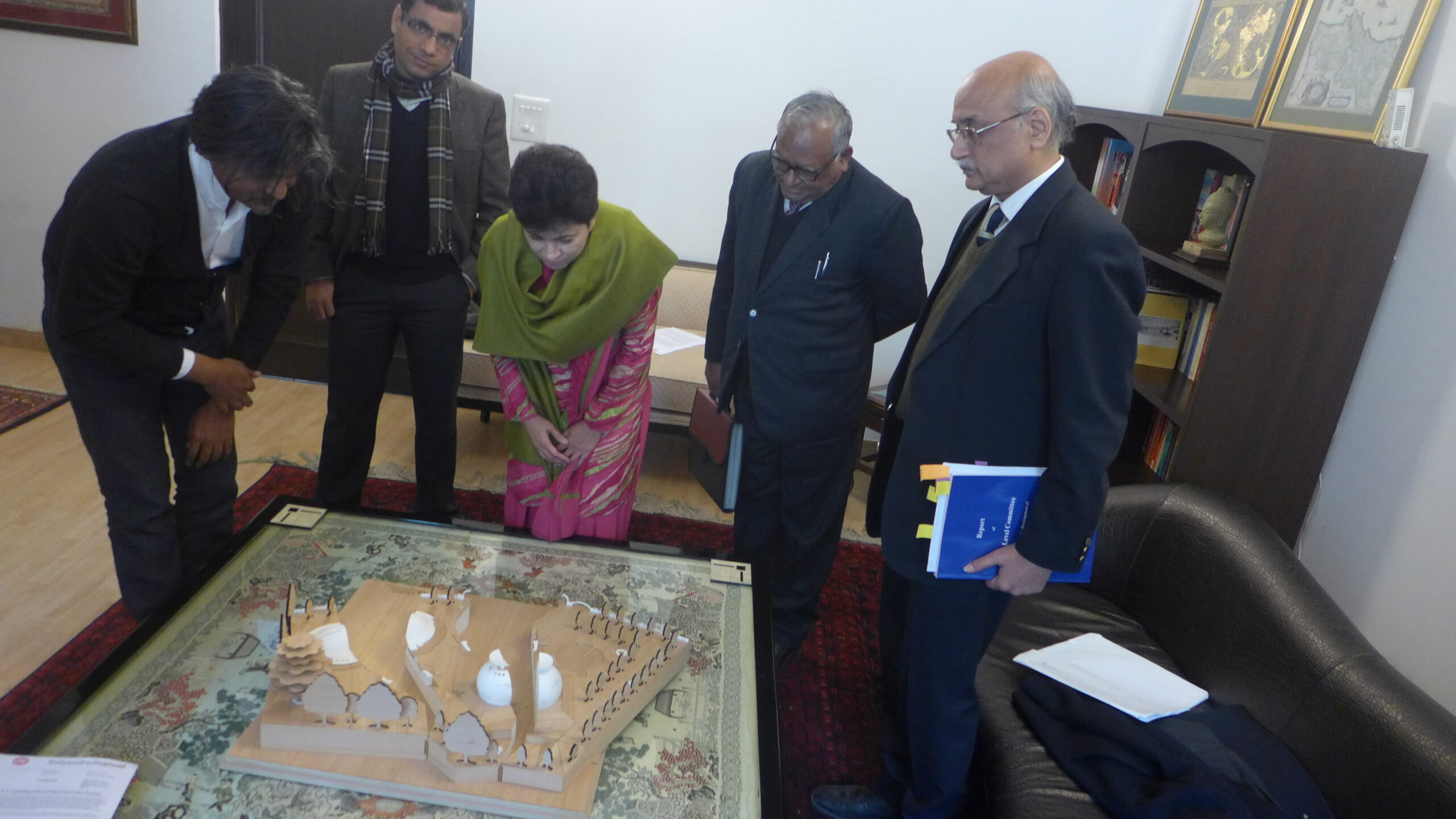 06-Satyendra-Pakhale-working-on-Dr-Ambedkar-National-Memorial-project-model